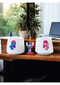 Resim Kawaii Sevimli Stitch Ve Angel Fotoğraf Ve Not Tutucu Sevgili Kombini - Ofis Masa Not Tutacağı Çok Renkli 