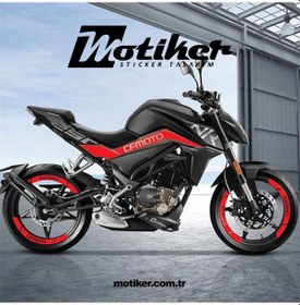 Resim Cf Moto Nk250 Neon Sarı - Neon Yeşil Şase Ve Jant Sticker 
