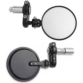 Resim Samdoo "siyah Metal Katlanır Retro Motosiklet Aynası - 22mm Çapa Uygun" 