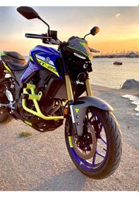 Resim Yamaha Mt-25 Neon Ve Beyaz Sticker Modeli 