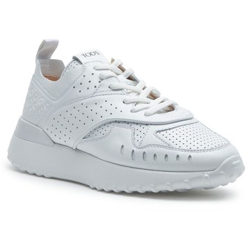 Tod's Beyaz - Kadın Bağcıklı Süet Sneaker