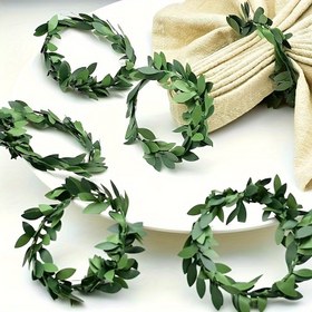 Resim 6/20 adet/takım, Yeşil Yapraklı Hasır Peçete Halkası, Ev Mutfak Masası Dekorasyonu, Doğum Günü, Çiftlik Evi, Düğün, Restoran, Otel, Banket, Tatil Süslemeleri, Aziz Patrik Günü Süslemesi, Düğün Süslemesi, Anneler Günü Yemek Dekorasyonu, Parti Süslemesi, Peçete Halkaları 