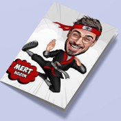 Resim Erkek Karateci Karikatürlü Tebrik Kartı 