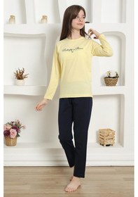 Resim Akbeniz Kız Çocuk Penye Pijama Takım 20422 Sarı 