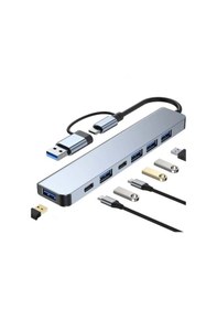 Resim Plentiful Usb Hub 7 İn 1 Usb/type-c To Usb A, Usb C, Usb 2.0/3.0 Çevirici Adaptör Çok Portlu Tak Çalıştır Usb Çevirici 