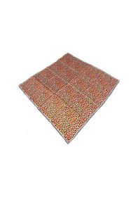 Resim Silk Home Kırmızı Yeşil Karma Desen Tivil İpek Eşarp 11426-239 