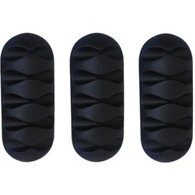 Resim 3 Adet 5 Kanallı Kablo Kanalı Tutucu Düzenleyici Sabitleyici N11.165 