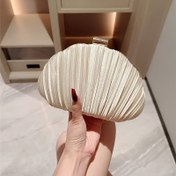 Resim Yeni Şık Kabuk Akşam Çantası Kadınlar için Gelin Partisi Omuz Zincirli Çanta Düğün Sezonu Anneler Günü Hediyesi 