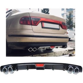 Resim Seat Toledo Uyumlu Body Kit Difüzör 4 Çıkış Siyah Yuvarlak 
