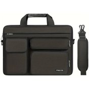 Resim Xuweiwei Siyah 17 Inç Unisex Laptop Çantası Hafif İş Seyahat Çantası Ayarlanabilir Askı Acı Kahverengi 