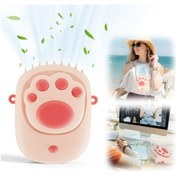 Resim Portatif Boyun Fanı, El Fanı Usb, 3 Hızlı Şarj Edilebilir Giyilebilir Kolye Fanı, Masa Mini Fan, Kişisel Fan 3653 Kırmızı 