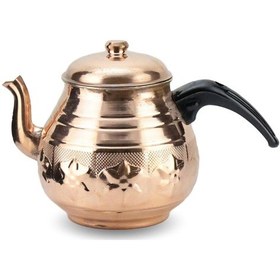 Resim Tombul Büyük Kahveci Bakır Çaydanlık 1,80 Lt Bakır 