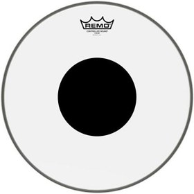 Resim Remo CS-0314-10 Controlled Sound Şeffaf Top Black Dot 14" Davul Derisi 