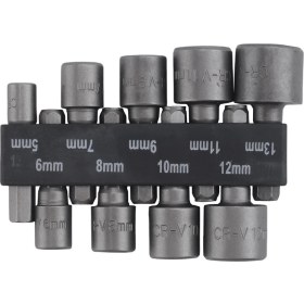 Resim Quueppty 9 Adet/takım 5MM-13MM 1/4 Inç Dıy Altıgen Şaft Soket Kovan Nozulları Somun Sürücüsü Bit Seti Matkap Ucu Adaptörü Ahşap Işleme Elektrikli Alet Için (Yurt Dışından) 