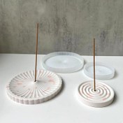 Resim 2 adet El Yapımı DIY Tütsü Tutucu Kalıpları - Çimento, Alçı ve Epoksi Reçine El Sanatları için Çiçekli Yuvarlak Silikon Kalıplar - Zarif Dalgalı Tasarımlarla Benzersiz Ev Dekoru Yaratın, Tütsü Tutucu Dekoru, El Sanatları Malzemeleri, Alçı Kalıbı, İncelikli Tasarım, Sanatkâr El Sanatları 
