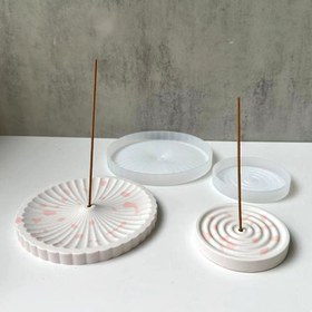 Resim 2 adet El Yapımı DIY Tütsü Tutucu Kalıpları - Çimento, Alçı ve Epoksi Reçine El Sanatları için Çiçekli Yuvarlak Silikon Kalıplar - Zarif Dalgalı Tasarımlarla Benzersiz Ev Dekoru Yaratın, Tütsü Tutucu Dekoru, El Sanatları Malzemeleri, Alçı Kalıbı, İncelikli Tasarım, Sanatkâr El Sanatları 