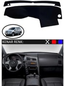 Resim Torpido Koruma Halısı Siyah Kenar Renk Siyah Ssangyoung Kyron İle Uyumlu 