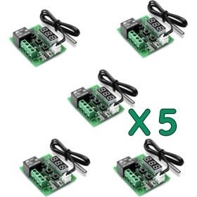 Resim 5 Adet Dijital 12V Kuluçka ve Akvaryum Termostatı Seti 