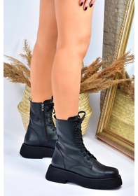 Resim Fox Shoes Siyah Kalın Tabanlı Günlük Kadın Bot Postal L610130109 