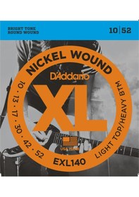 Resim D'addario Exl140 Xl Nickel Wound Elektro Gitar Tel Seti - 10-52 L 