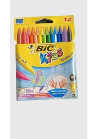 Resim Bic Kids Plastidecor Pastel Boya 12 Renk - Silinen Mum Boya Seti 30 Ay+ Çocuklar İçin 
