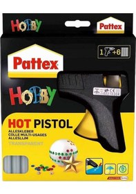 Resim Pattex Silikon Tabancası + 6 Mum Sıcak Silikon Set Henkel N11.2140 