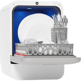 Resim Tezgah Üstü Mini Bulaşık Makinesi Karbeyaz Parlak Gümüş 