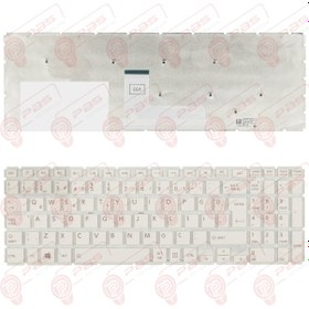 Resim Toshiba Uyumlu Satellite L50-B-1Ne, L50-B-1Nf Klavye Beyaz Tuş Takımı Tü 