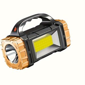 Resim Brilliant Fire Çok Fonksiyonlu Güneş ve USB Şarj Edilebilir LED El Feneri - Ev, Kamp, Balıkçılık, Yürüyüş, Gece Seyahati için Taşınabilir, Elde Taşınabilir Fener, 150 Lümen, 200m Menzil, 7 Vites, 18650 Lityum Pil, Kamp Ekipmanı | Modern Fener Tasarımı | Dayanıklı İnşaat, LED El Feneri 