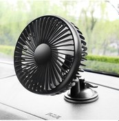 Resim Suıtu 12v/24v Mini Araba Fanı Usb Şarjlı Tek Kafalı Fan 360 Derece Soğutma Fanı, Stil: Vantuz Modeli 