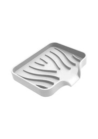 Resim Silikon Mutfak, Banyo Su Giderli Vantuzlu Esnek Sabunluk Beyaz Renk Siyah 