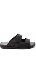 Resim Bambi Siyah Leather Erkek Terlik E04804018203 