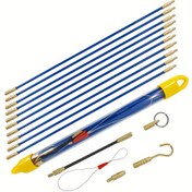 Resim 4mm*32cm Fiberglas Kanal Çubuğu Elektrik Kablo Çekici Fiberglas Balık Bantı Kanal Çubuğu İtme Çekme Çubuğu 10 adet 