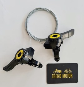 Resim Bisiklet Vites Kolu Sağ Sol Takım İtmeli Model Siyah 