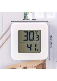 Resim Zhanglei001 Blanc Mini Lcd Dijital Termometre Ve Higrometre İle Ev Bahçe Araç Sıcaklık Nem Ölçer 