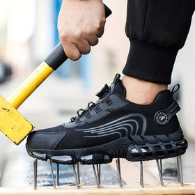 Resim KEXUEJIA Unisex Nefes Alabilen Rahat İnşaat Botları - Kaymaz Dış Mekan Spor Ayakkabıları, Yastıklı Orta Taban, Dayanıklı Kauçuk Taban ve Tüm Mevsimler İçin Erkekler ve Kadınlar İçin, Rahat Spor Giyim, Modern Yüksek Tabanlı, Güvenli Uygun Tasarım 