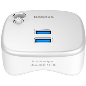 Resim Baseus Dock Hub Kalem Şarjlı 2xUSB3.0 125MB\u002Fsn RJ45 TF-SD Girişli Masaüstü Dock Adaptör 