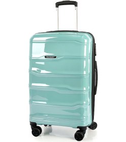 Resim Polo&sky Azra Model Mint Yeşili Pp Kırılmaz 2'li Kabin Boy + Orta Boy Valiz Seti Mint Yeşili 