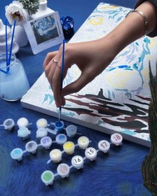 Resim Sayılarla Boyama Seti - Yıldızlı Gece - 60x75 