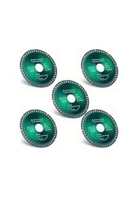 Resim Willowhaven Yeşil 115mm 5'li Elmas Kaplama Dayanıklı Kesici Bıçak Seti - Endüstriyel Kalite 