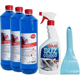 Resim Gojo Kışlık Set 3 Ad Cam Suyu Buz Çözücü Buz Kazıyıcı 