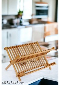 Resim Togo Bambu 2 Katlı Bulaşıklık 46,5x34x5 Cm Togo-5047 Ahşap 