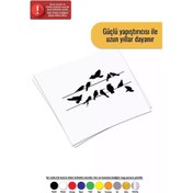Resim Teldeki Kuşlar - Araç, Oto, Laptop, Duvar Uyumlu Sticker 80 56 Cm 