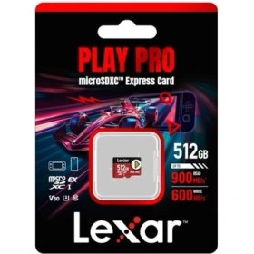 Resim Lexar Kart Microsd Express 7.1 Play Pro 512 Go R900/W600 