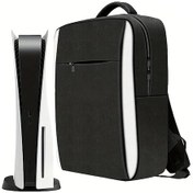 Resim Cordial Siyah-beyaz Ps5 Taşıma Çantası - Playstation 5, Kontroller, Monitör, Kulaklık Ve Aksesuarlar İçin Geniş Kapasiteli 