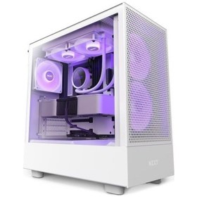 Resim Nzxt H Series H5 Flow CC-F51FW-R1 Atx Mid Tower Oyuncu Bilgisayar Kasası Beyaz 