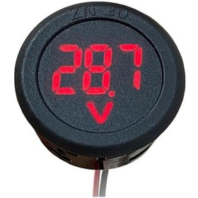 Resim Yuvarlak Dc Voltmetre 4 100 V Panel Led Rodevino 