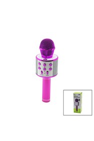 Resim teknoparkx WİRELESS MİKROFON KARAOKE - HOPARLÖR USB ŞARJLI USB - TF - AUX RENKLİ KROM KAPLAMA PİL:800mAh - DC 5 