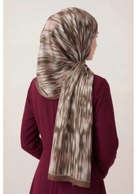 Resim Silk Home Su Yolu Desen Sütlü Kahve 75x195 Soft Şal Çok Renkli 