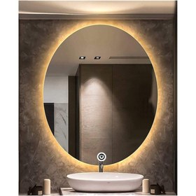 Resim GLOBAL LED MIRROR 50x70 Cm Dokunmatik Tuşlu Elips Ledli Ayna Banyo Aynası Dekoratif Ayna Boy Ayna Salon Duvar Ayna 